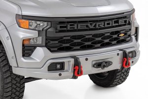 Chevrolet Silverado 1500 Bumper - Front - Rough Country - FXS - Silver Ice Metallic - '23-'26